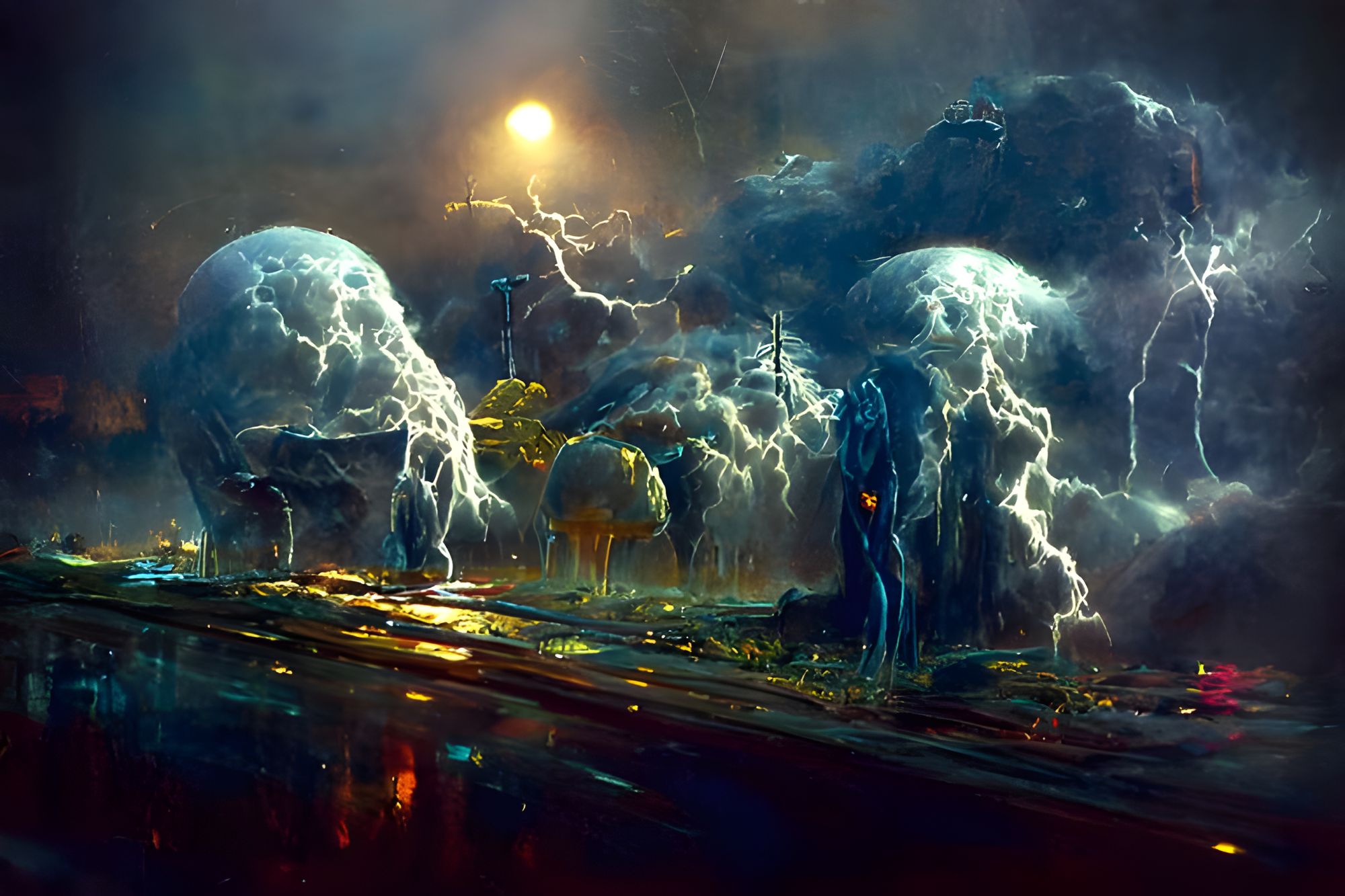 thunderstorm at night - AI Generated Artwork - NightCafe Creator