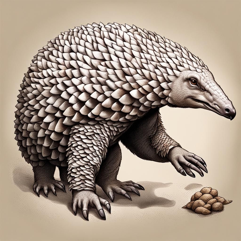 A pangolin with human hands - AI Generated Artwork - NightCafe Creator