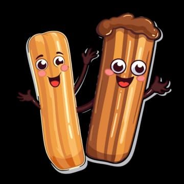 Pareja de churros felices