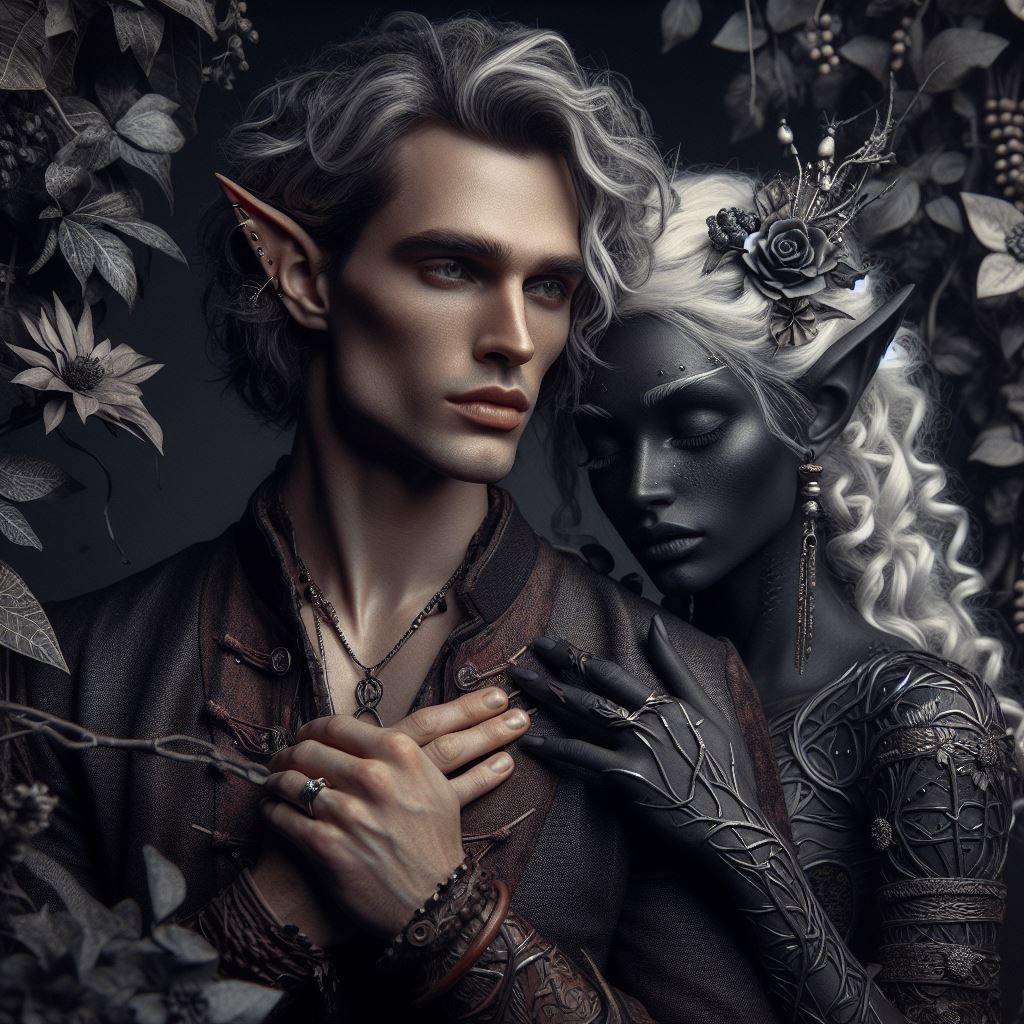 Wood elf and Drow fashion photoshoot