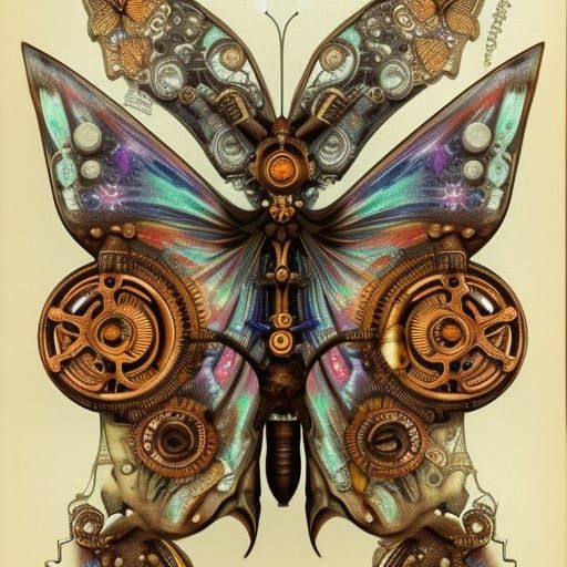 steampunk cybernetic biomechanical nymphalid butterfly  Stable Diffusion   OpenArt