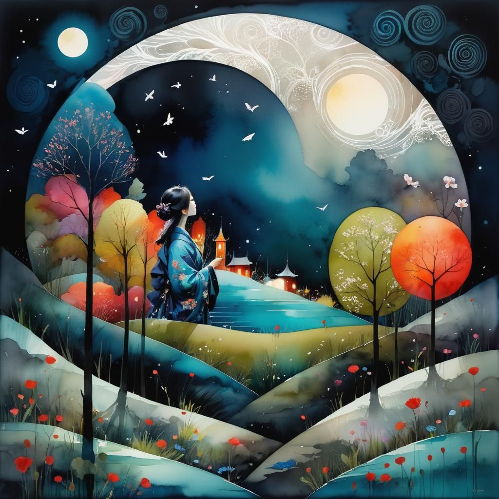 By moonlight...  by @MrKitWalker