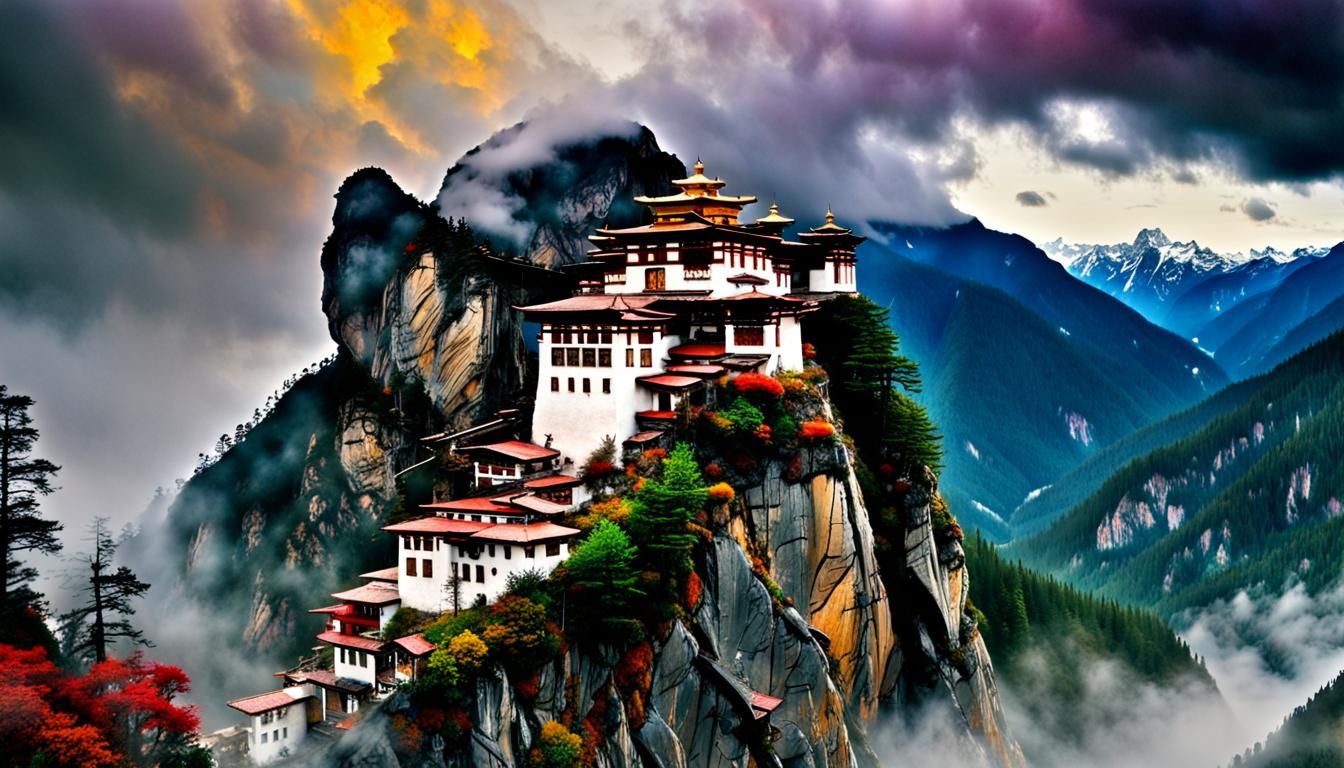 Mountain Monastery in Bhutan