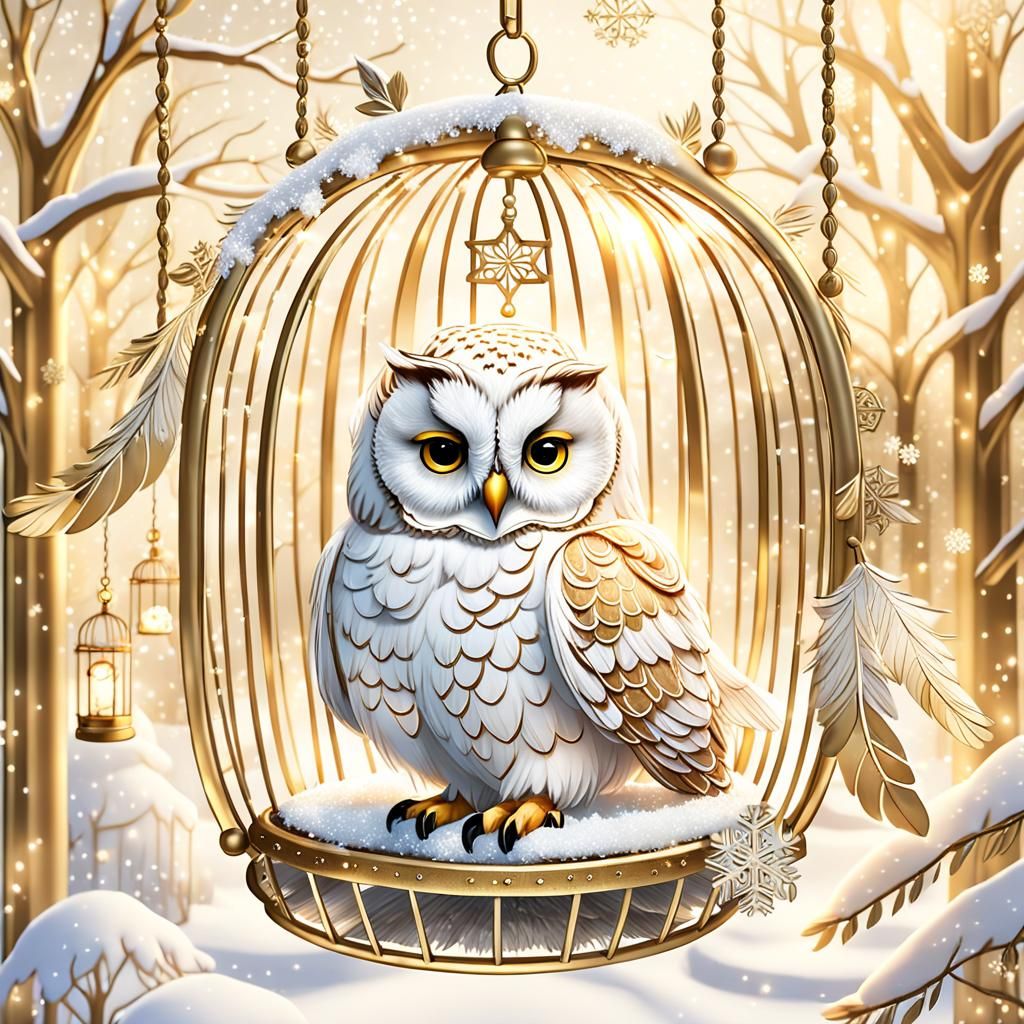 Lightning the snow owl