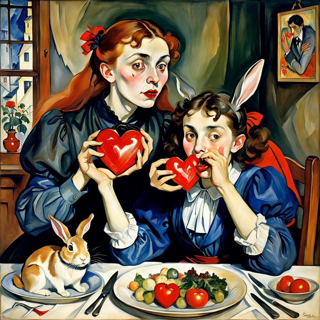 Vampire eat rabbit heart for fun
By Zinaida Serebriakova, Eg...