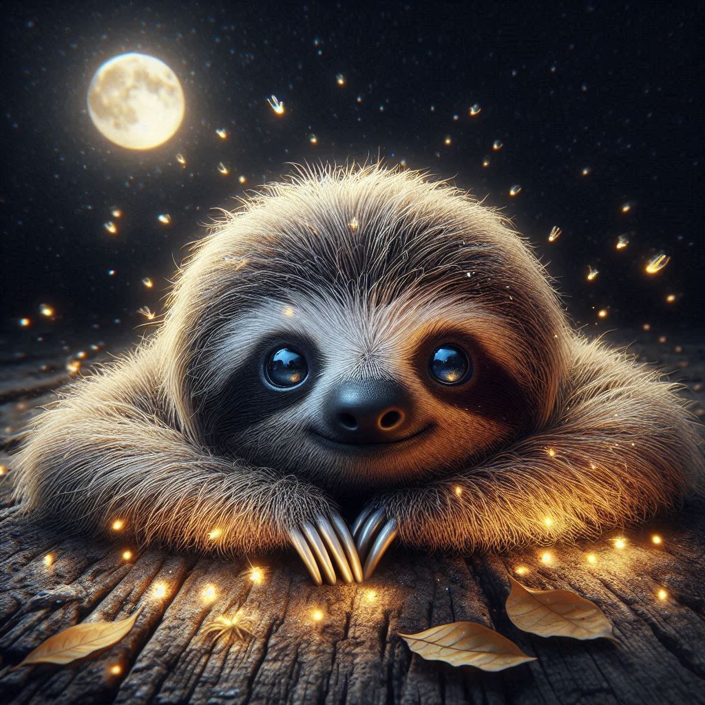 Baby sloth Enjoying his Magic!!