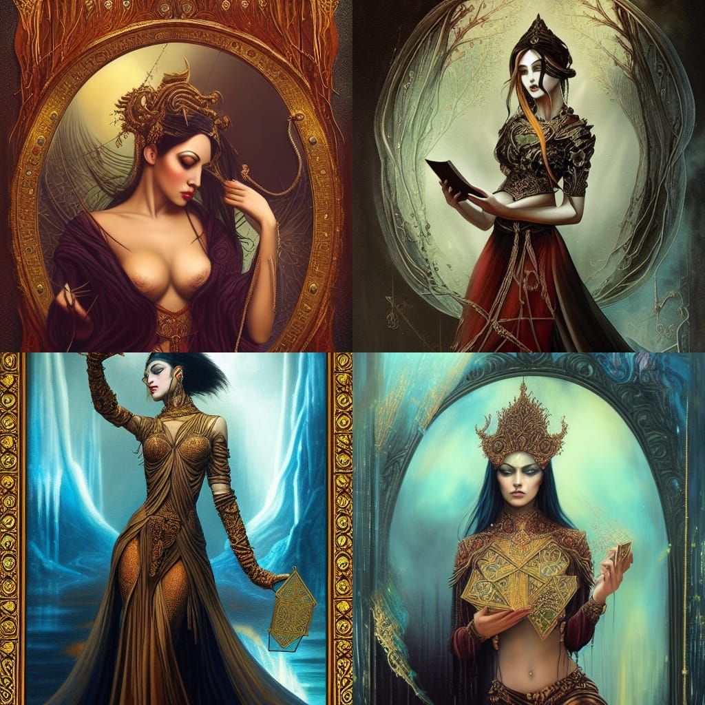 Dark fantasy, oil painting,