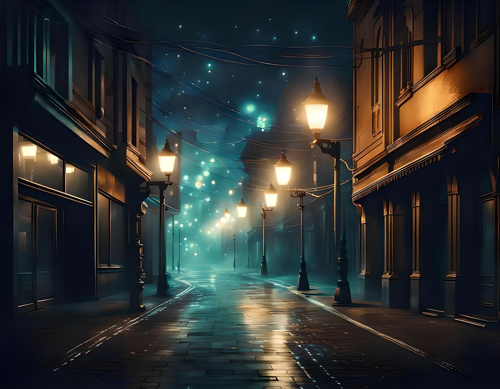Solitary Lights in an Empty City