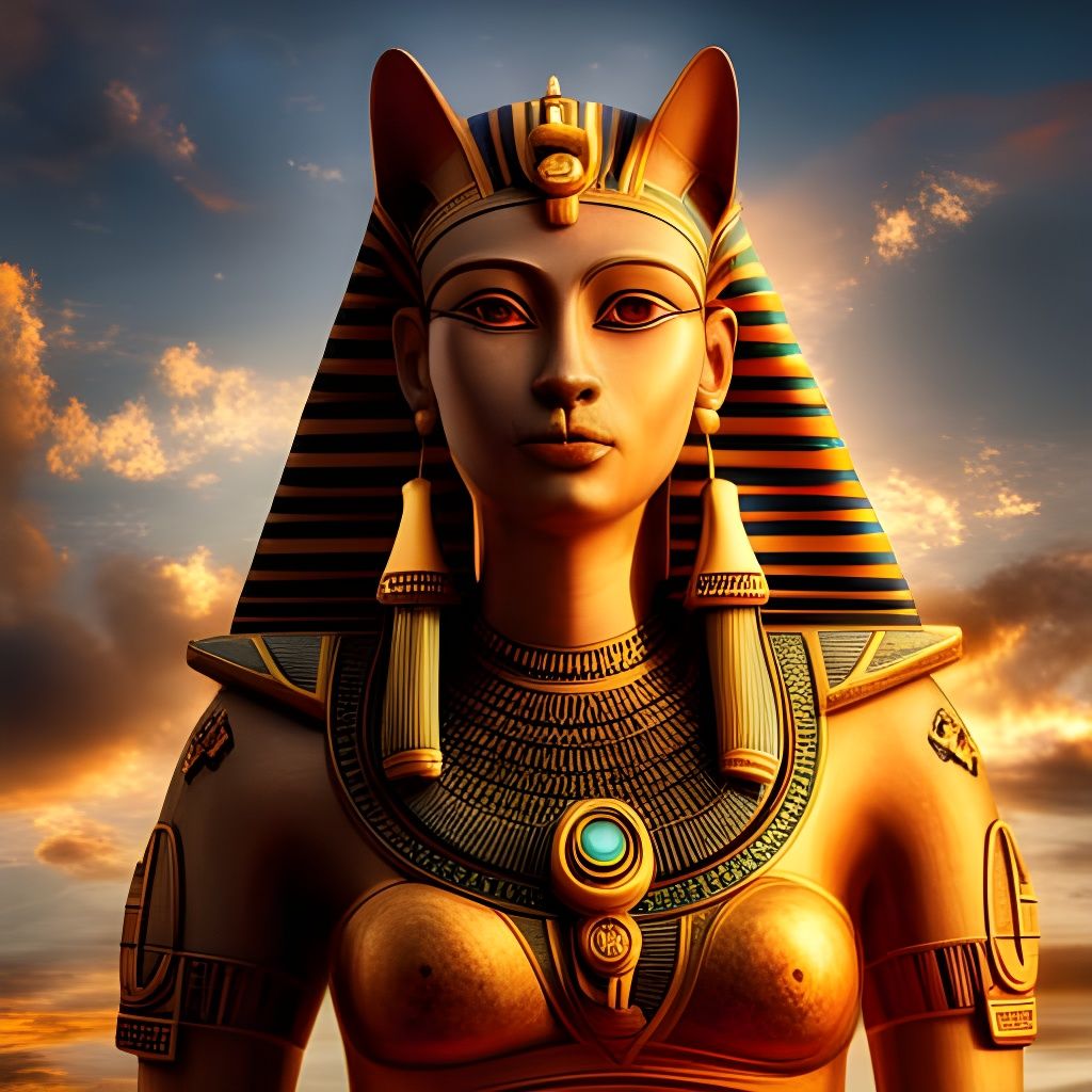 Bastet, Daughter Of Sun God Re - Ai Generated Artwork - Nightcafe Creator