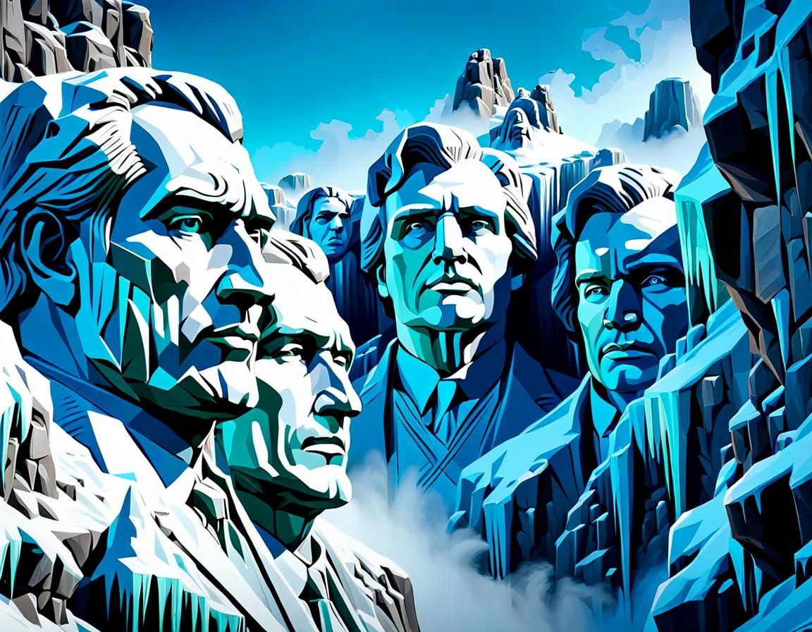 Glacial Masterpiece Mt Rushmore Sculpture Reimagi Ai Art Glacial Masterpiece Mt Rushmore Sculpture Reimagi Ai Art