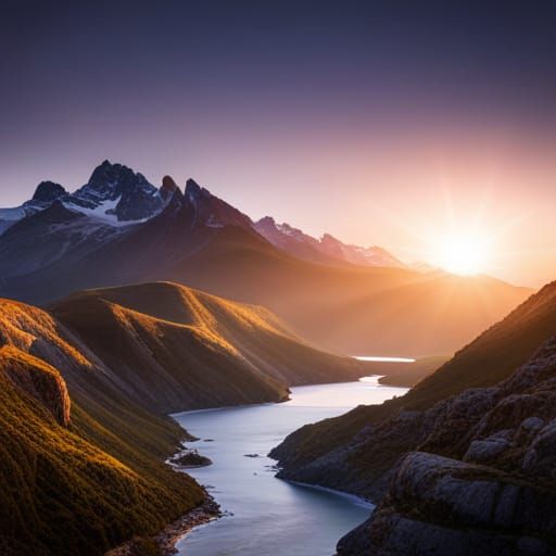 Sunrise over the mountains