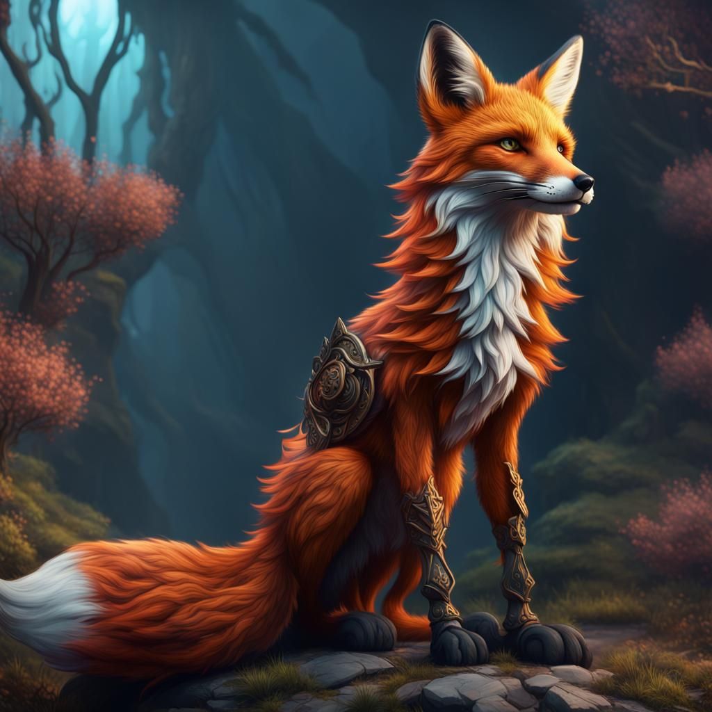 warrior fox - AI Generated Artwork - NightCafe Creator