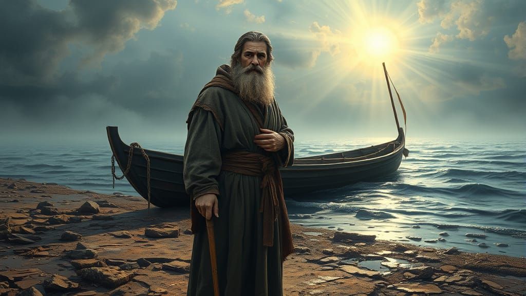 Portrait of fisherman Peter from the Bible.  by @loodupyydja