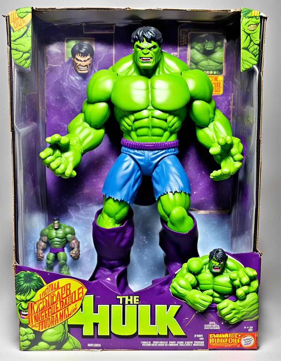 The Incredible Hulk action figure, dramatic, in box  by @SelmaTeacher7
