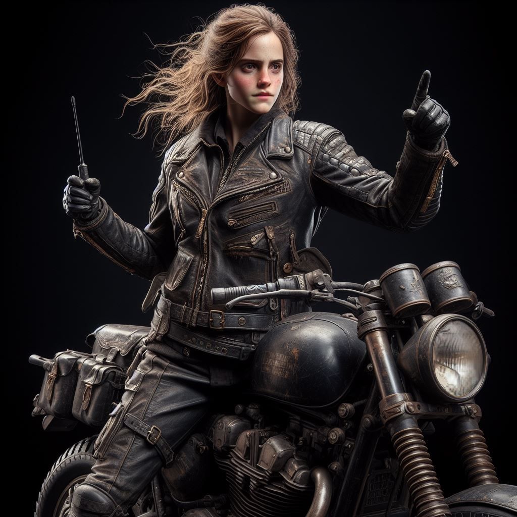Emma Watson as Hermione Granger in apocalyptic World