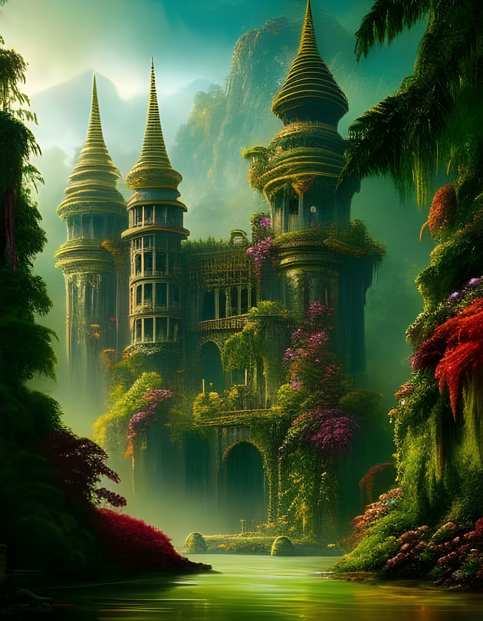 castle ruins in the jungle  by @Nemo