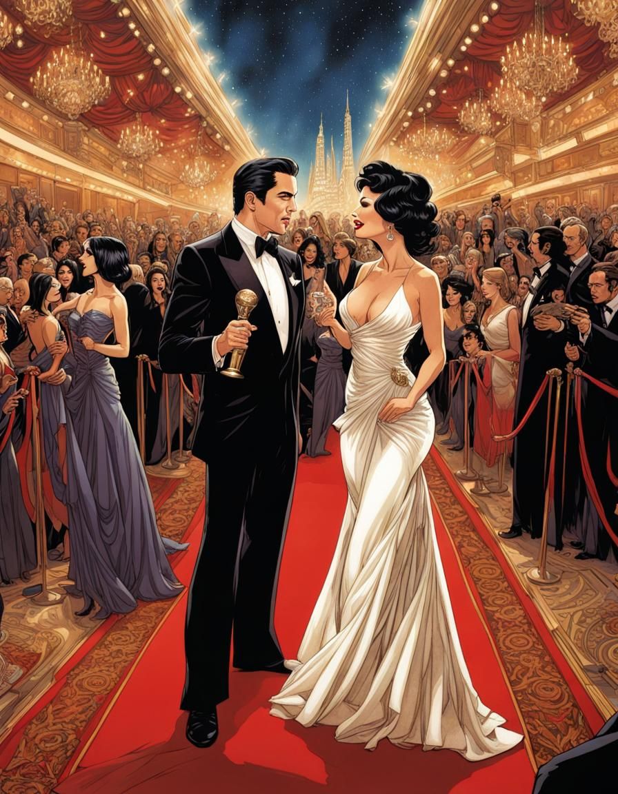 Illustrations capturing the excitement and atmosphere of a star-studded red carpet event.
Vibrant depictions ...  by @Mister Nooooo