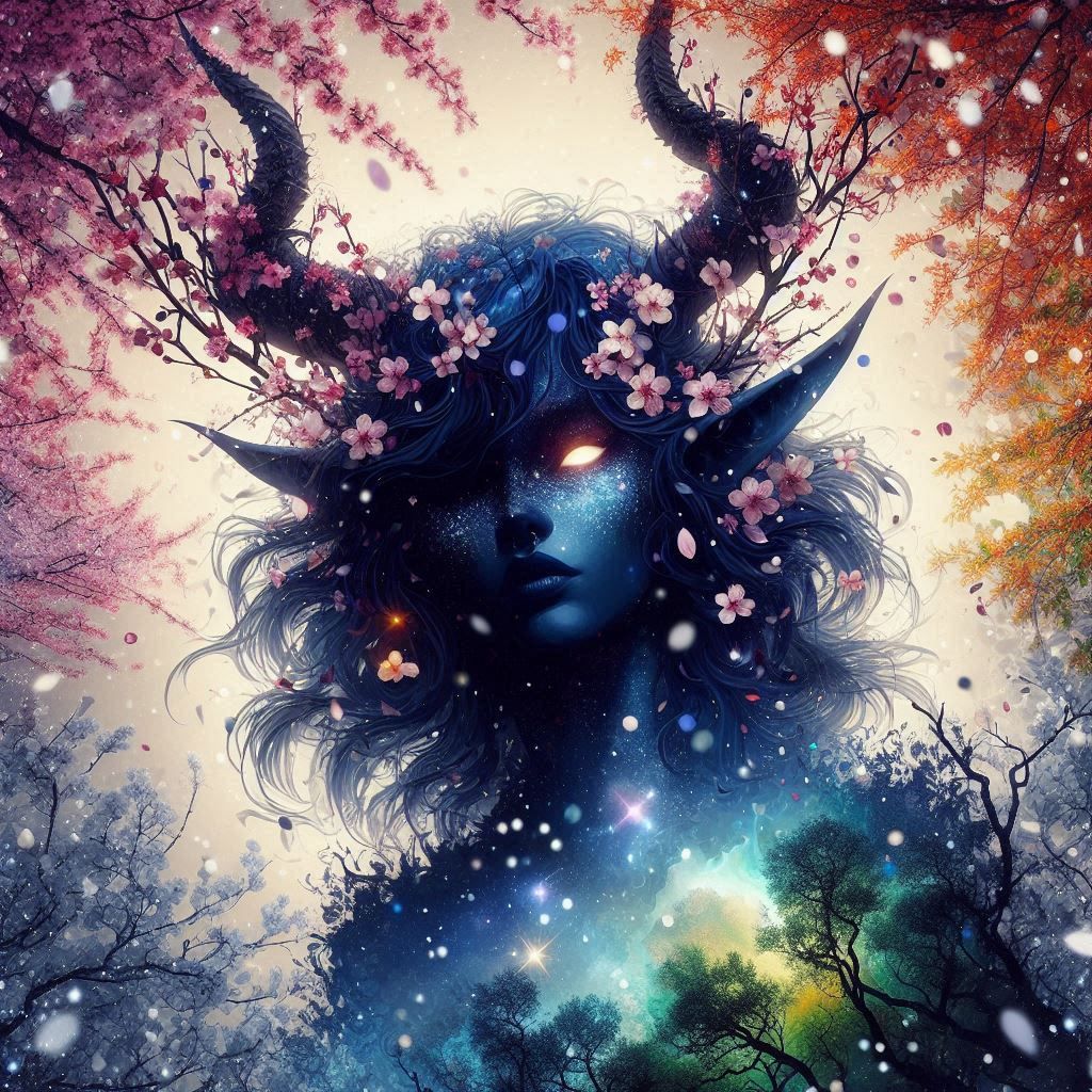 Double exposure portrait