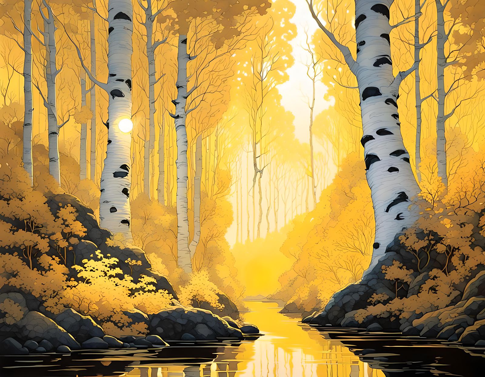 Forest in yellow  by @Sig