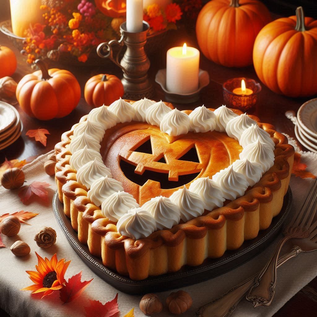 Halloween Pumpkin Heart Pie