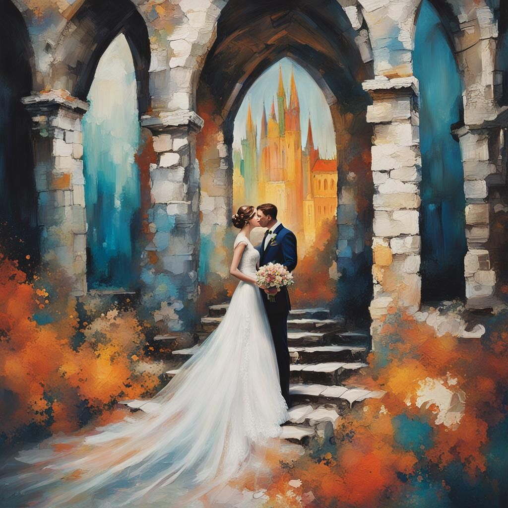 A fairytale wedding at a castle ruin