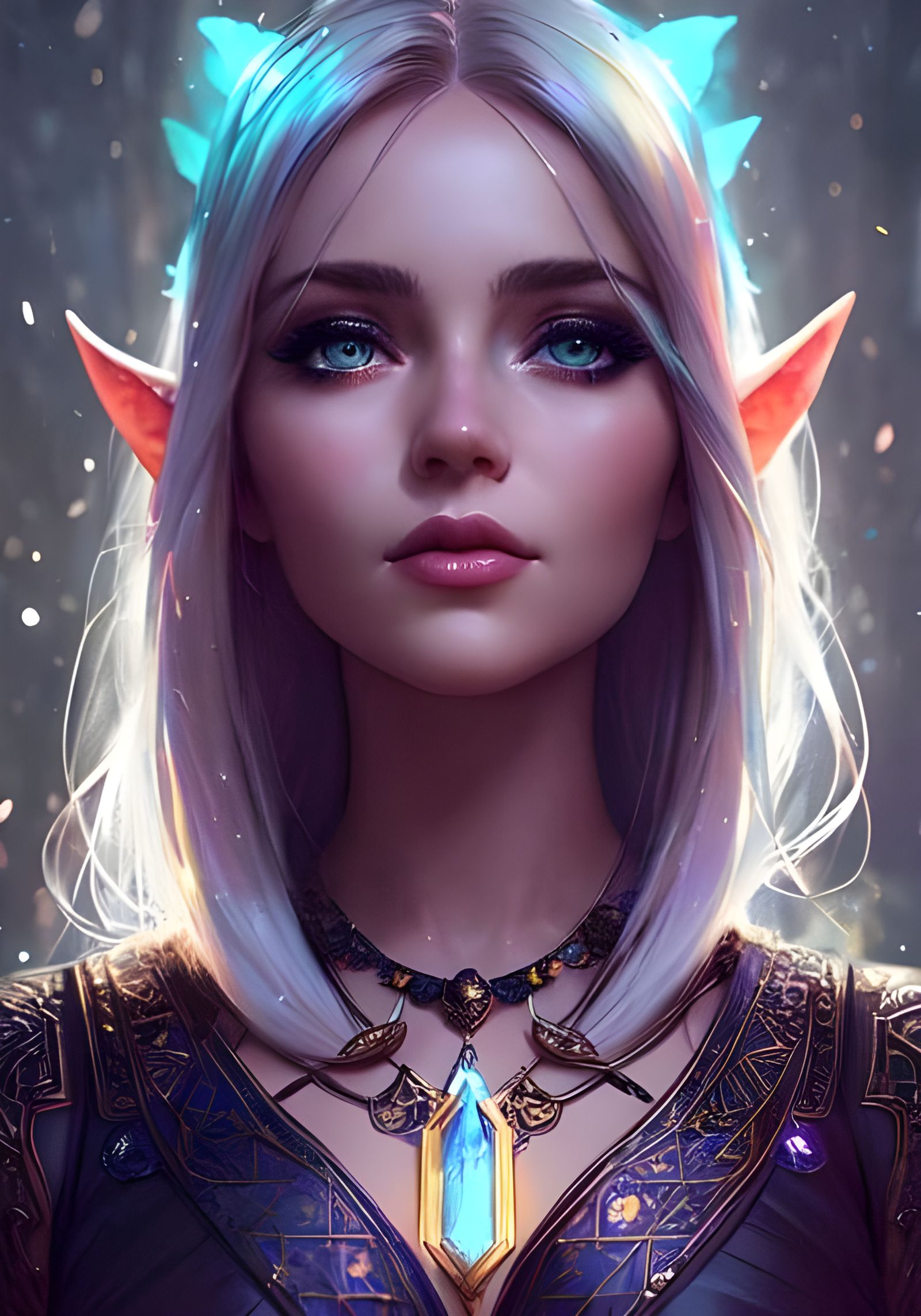 Sarawynn - Elven Water Mage - AI Generated Artwork - NightCafe Creator