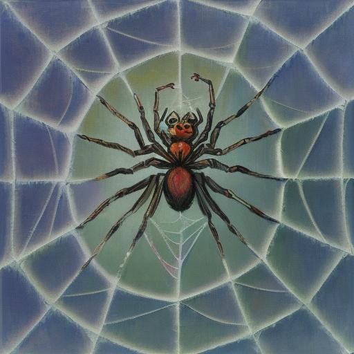 anthropomorphic spider/Soft Focus Giant spider web /surrealism , in the ...