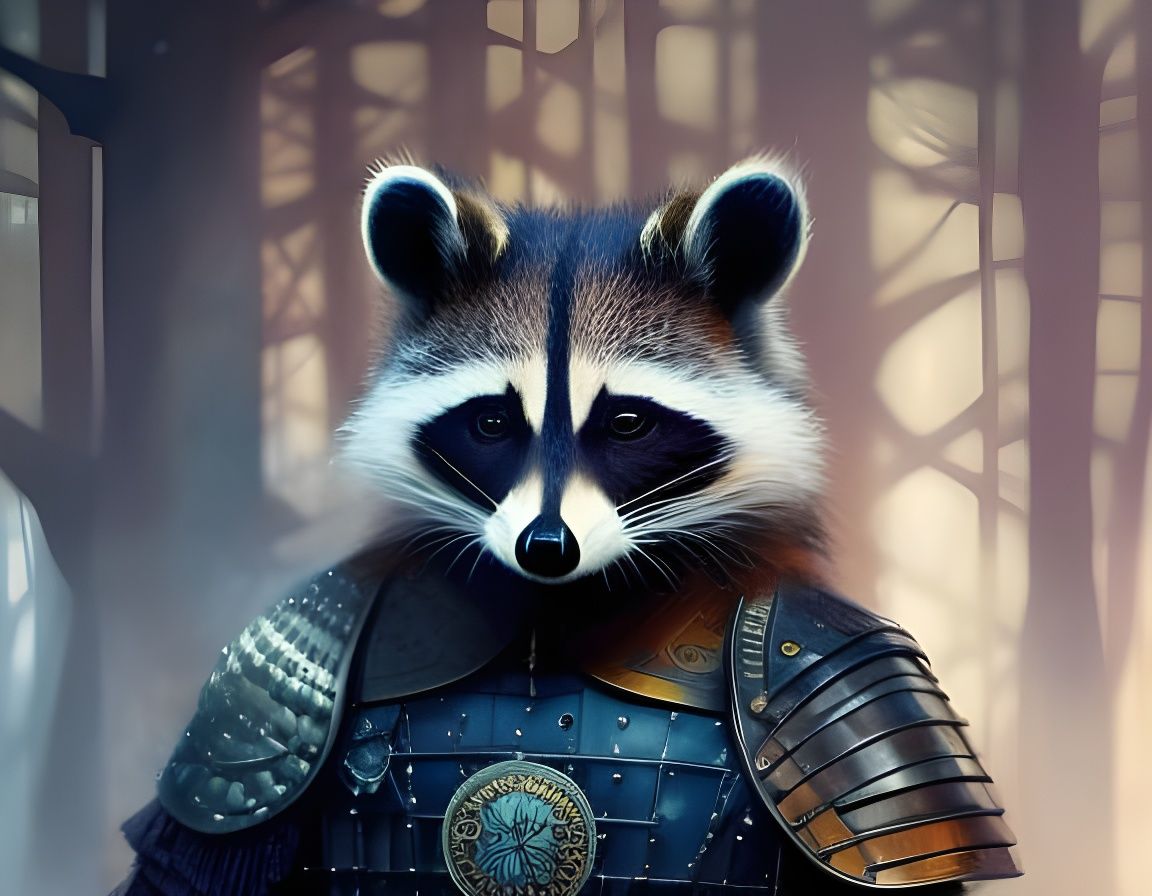 Raccoon Warrior  by @RealLirix