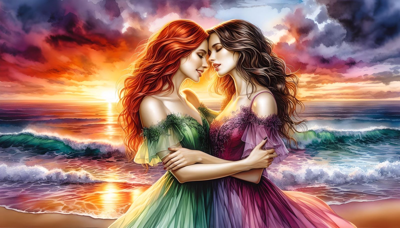 At last light, our first kiss