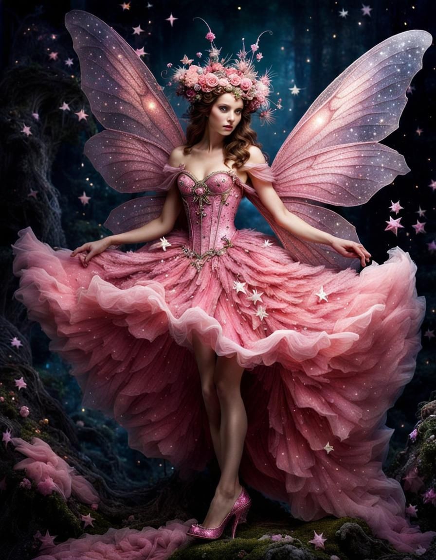 Pink fairy - AI Generated Artwork - NightCafe Creator