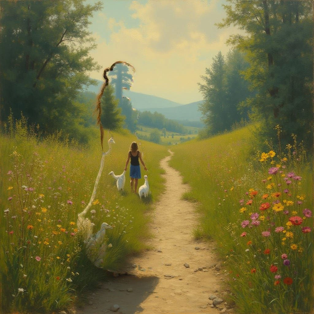 Visions of Places Never Explored in a Dreamlike Oil Painting