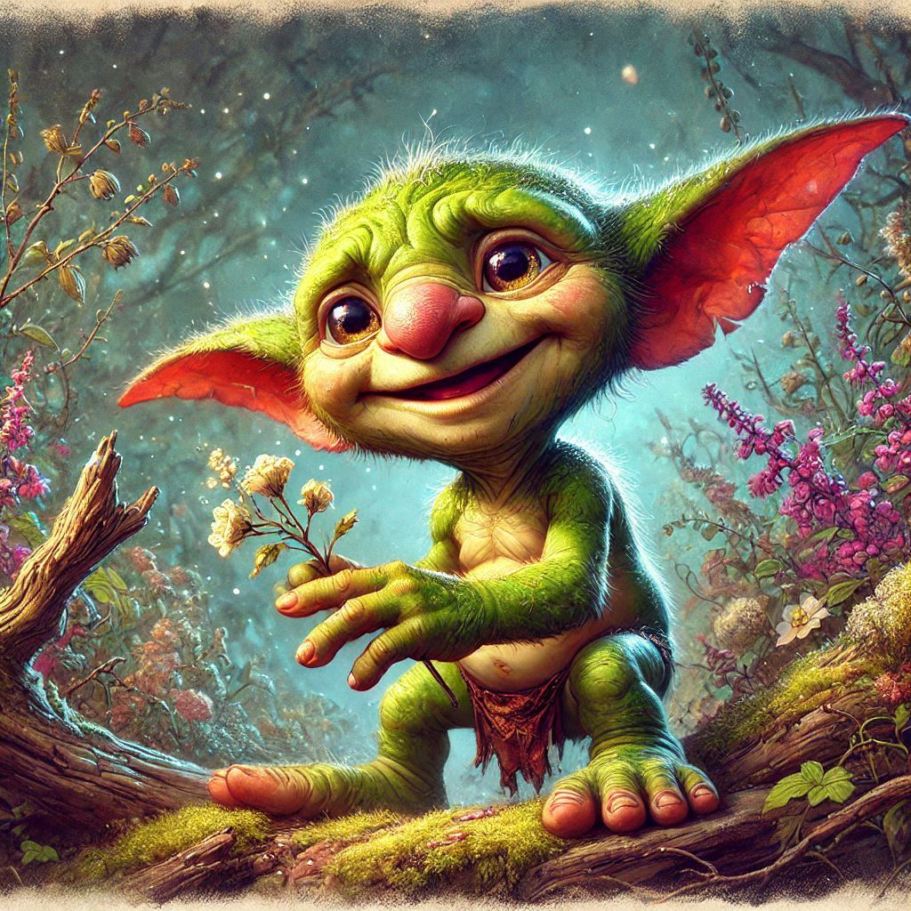 adorable fairy-tale fantasy creature portrait..