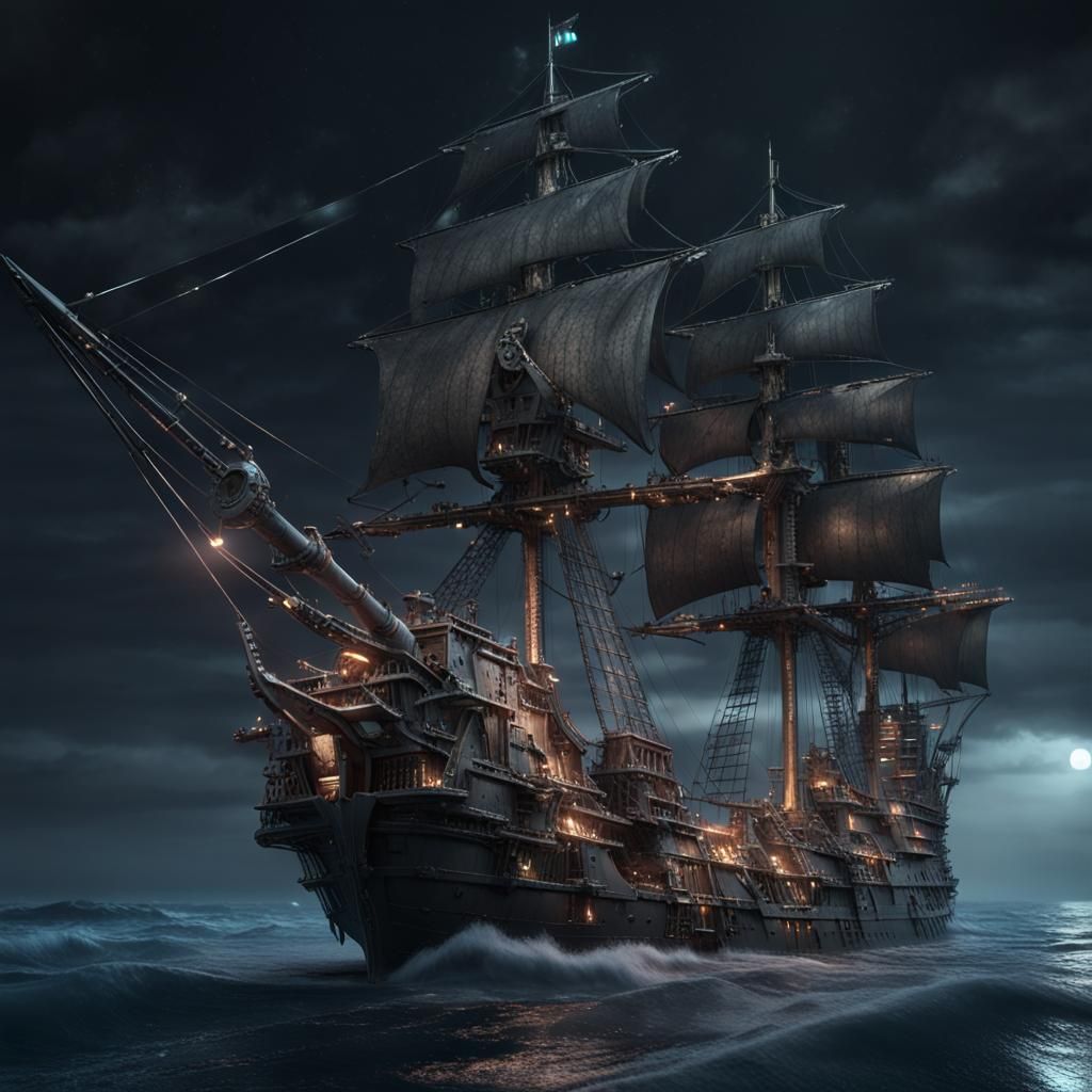 Pirate ship - AI Generated Artwork - NightCafe Creator