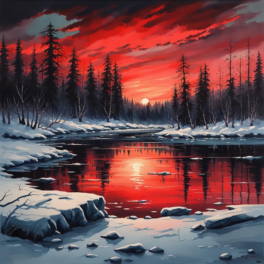 Forest snow  by @The_Eagle