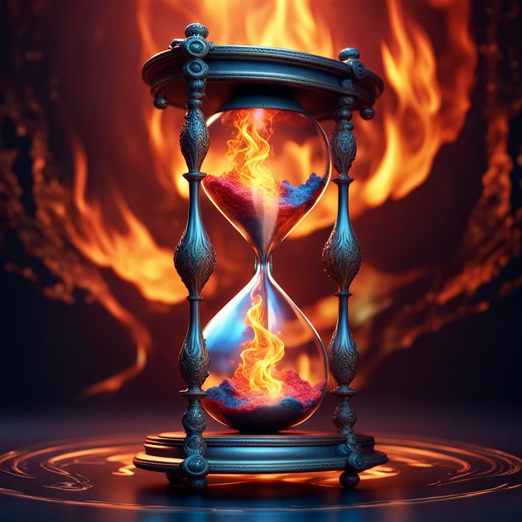 The Flames of Time - AI Generated Artwork - NightCafe Creator