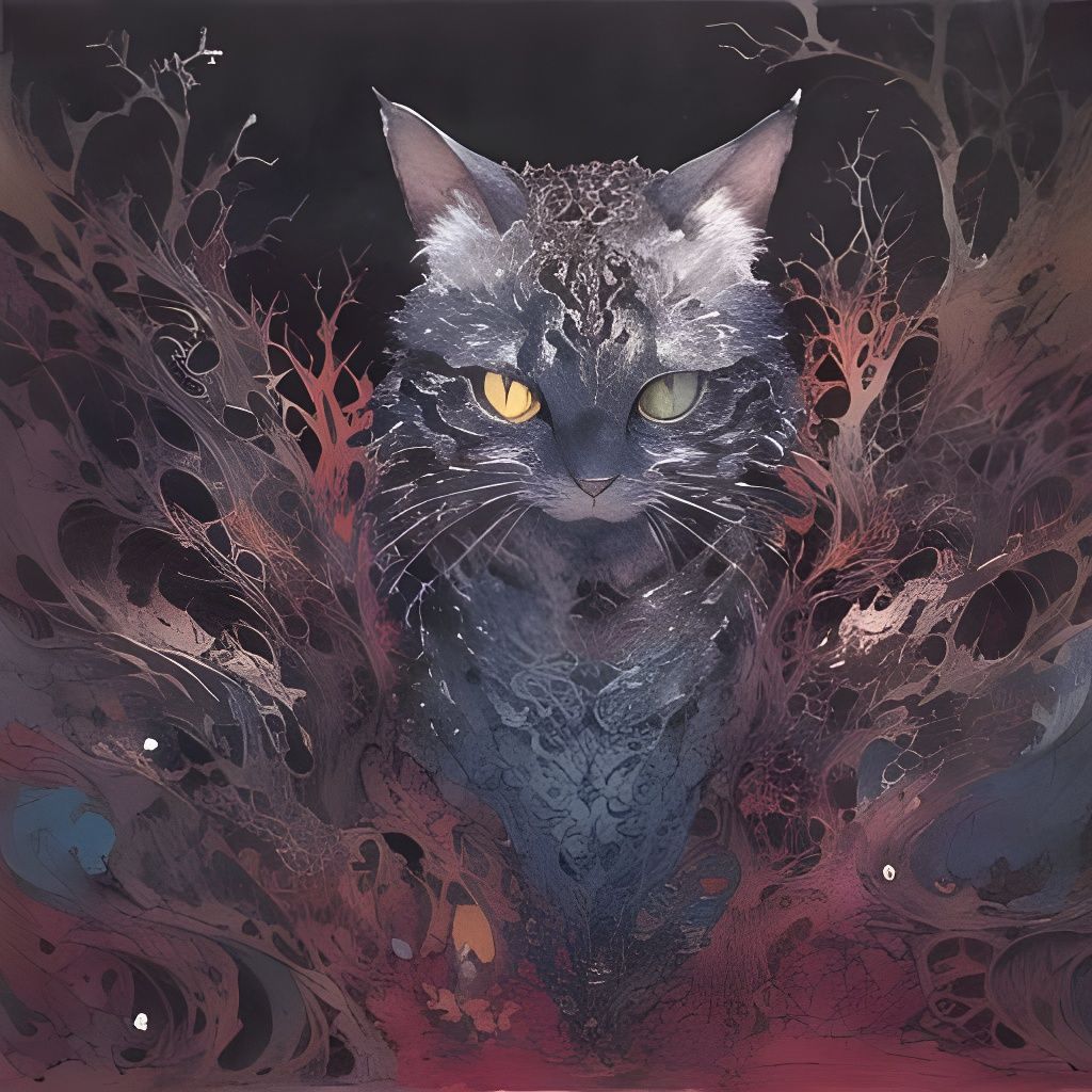 But the cat came back the very next day... AI Generated Artwork NightCafe Creator