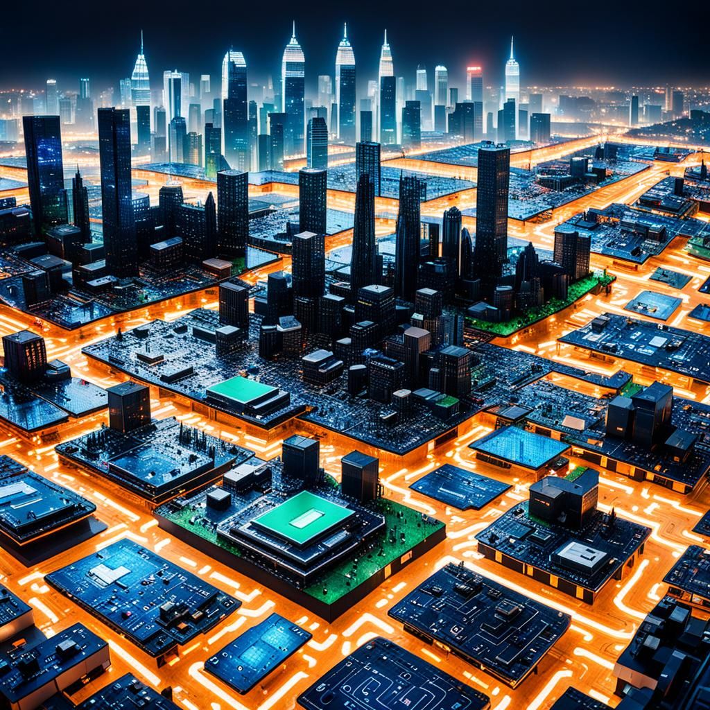 Electronic city  by @BibmariM