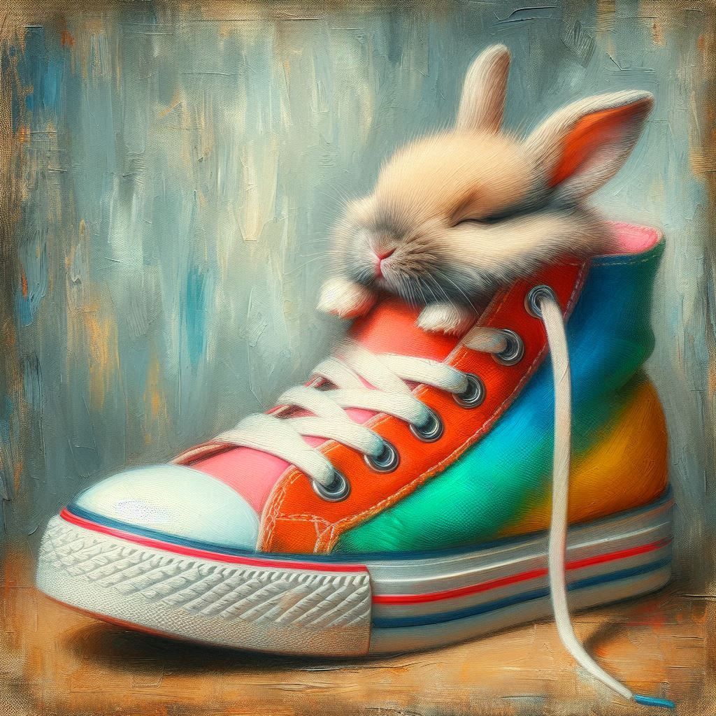 Sleeping in a sneaker