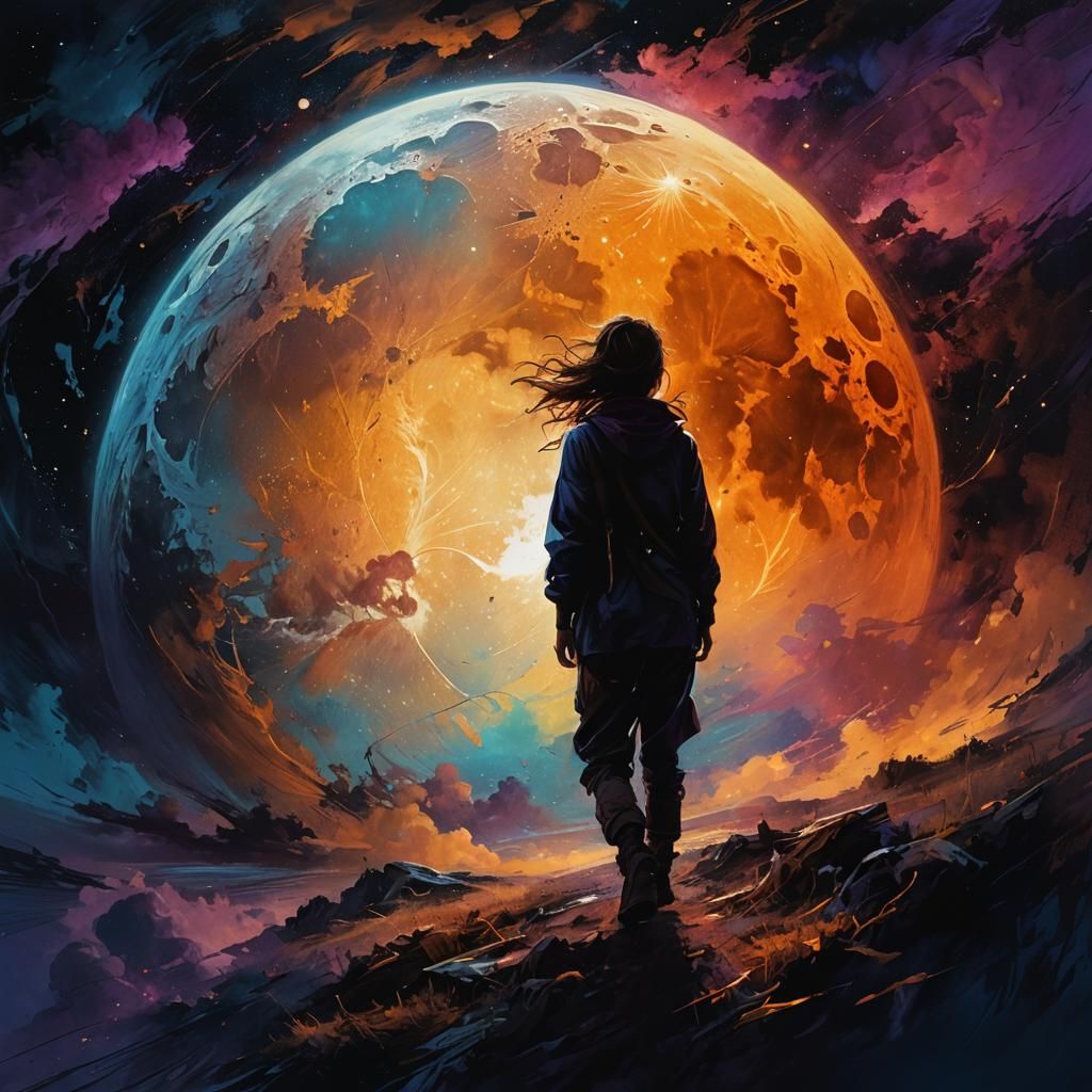 When the Moon Fell to Earth  by @Ratso