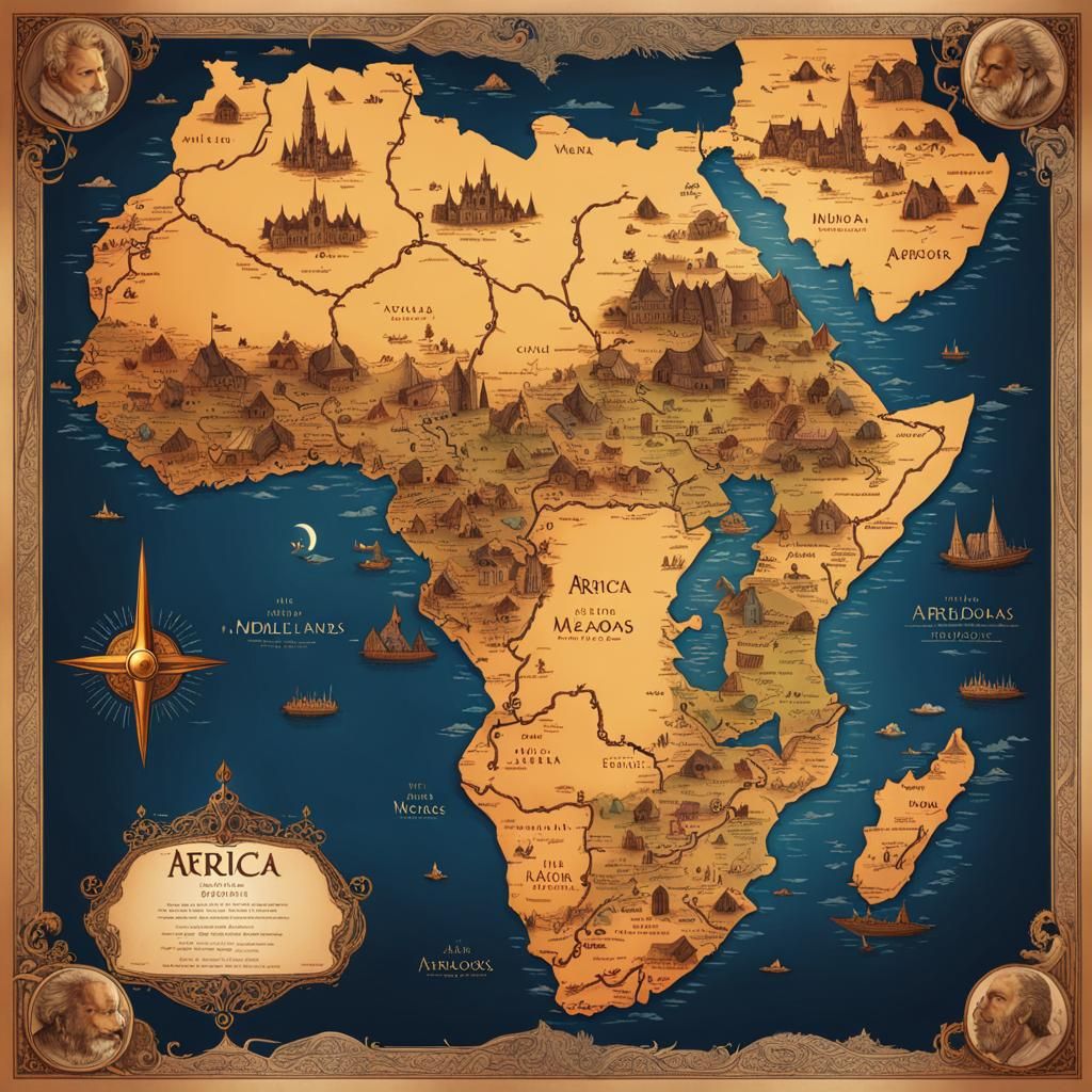 Map of Africa - AI Generated Artwork - NightCafe Creator