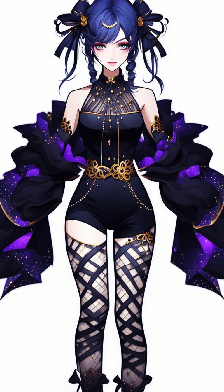 Light hot girl style gorgeous decorative girly character