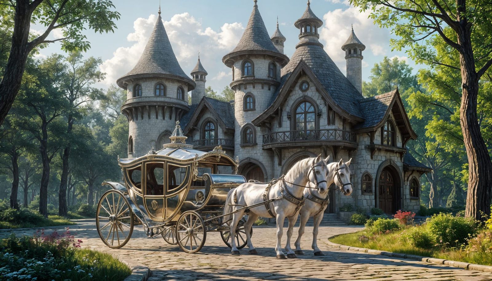 two-horse carriage  by @Davy Jay