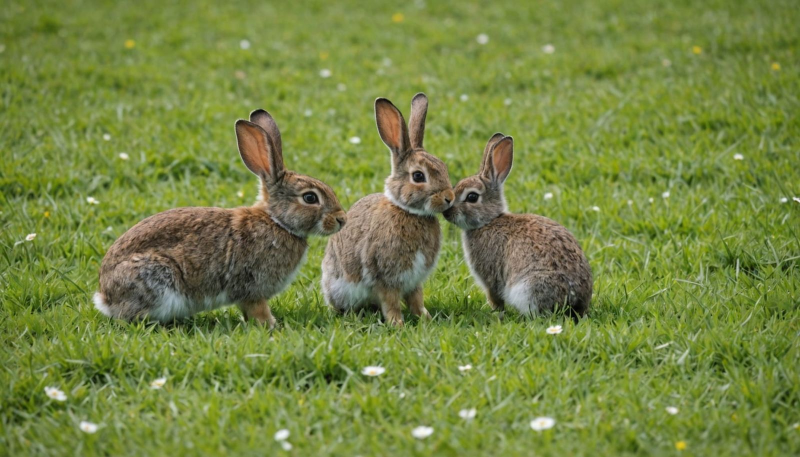 Rabbits in a field  by @Pirate Queen Jo 