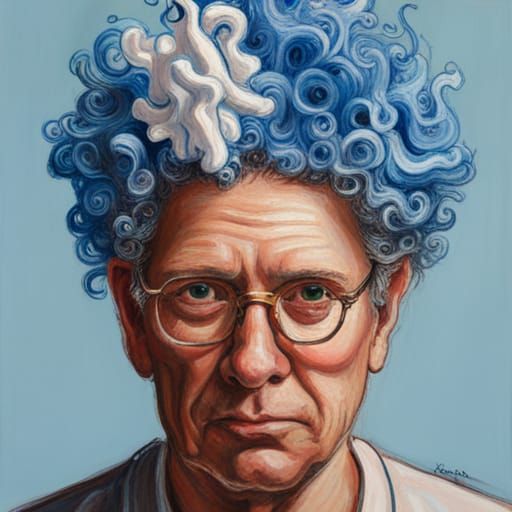 Man with toothpaste hair AI Generated Artwork NightCafe Creator