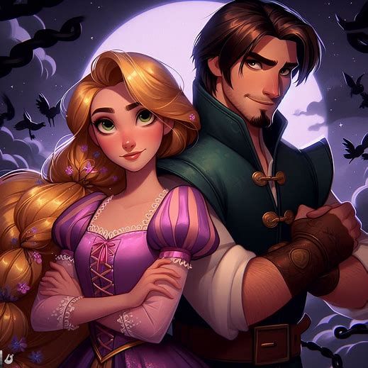 Rapunzel & Flynn Dark Disney