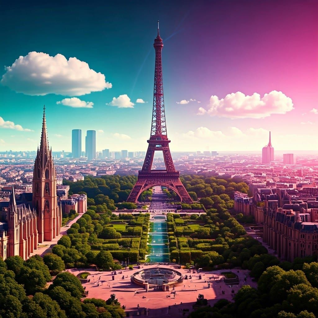 Torre eifel brilhando