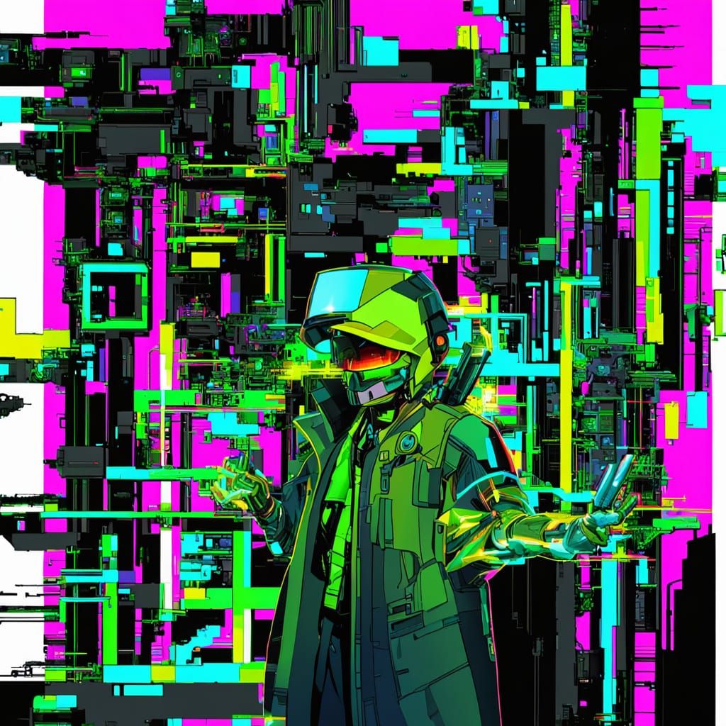 Dr. Glitch: Cyberpunk Supervillain in a Digital Wasteland
