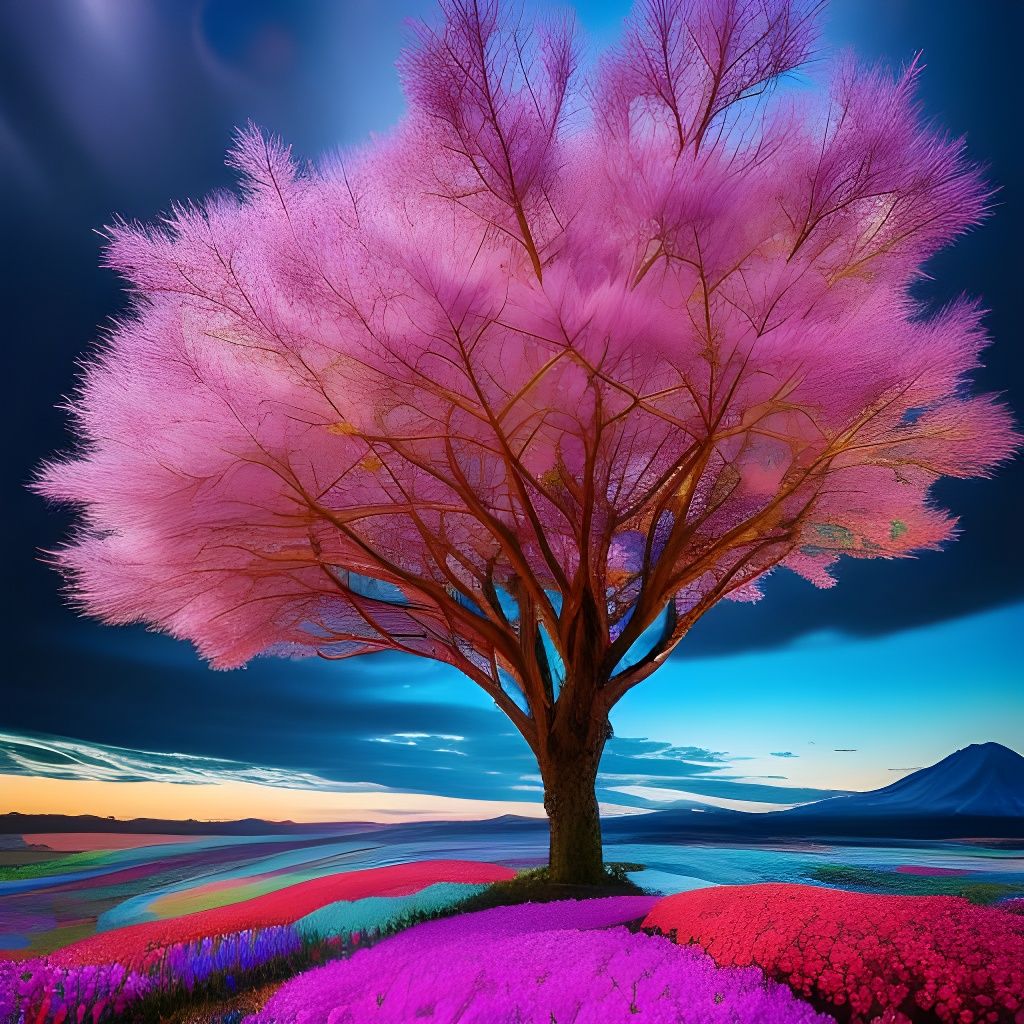 Sakura Tree - AI Generated Artwork - NightCafe Creator