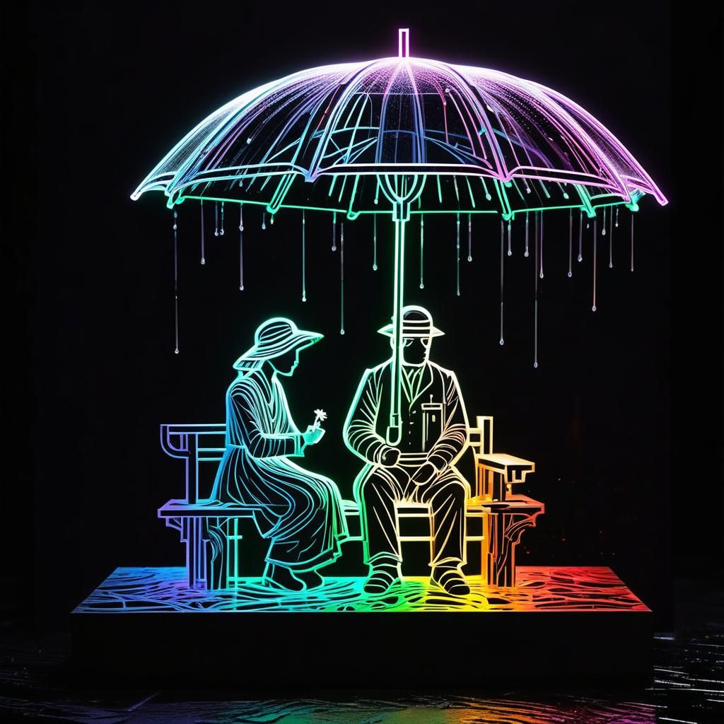 Couple under rain  by @photon