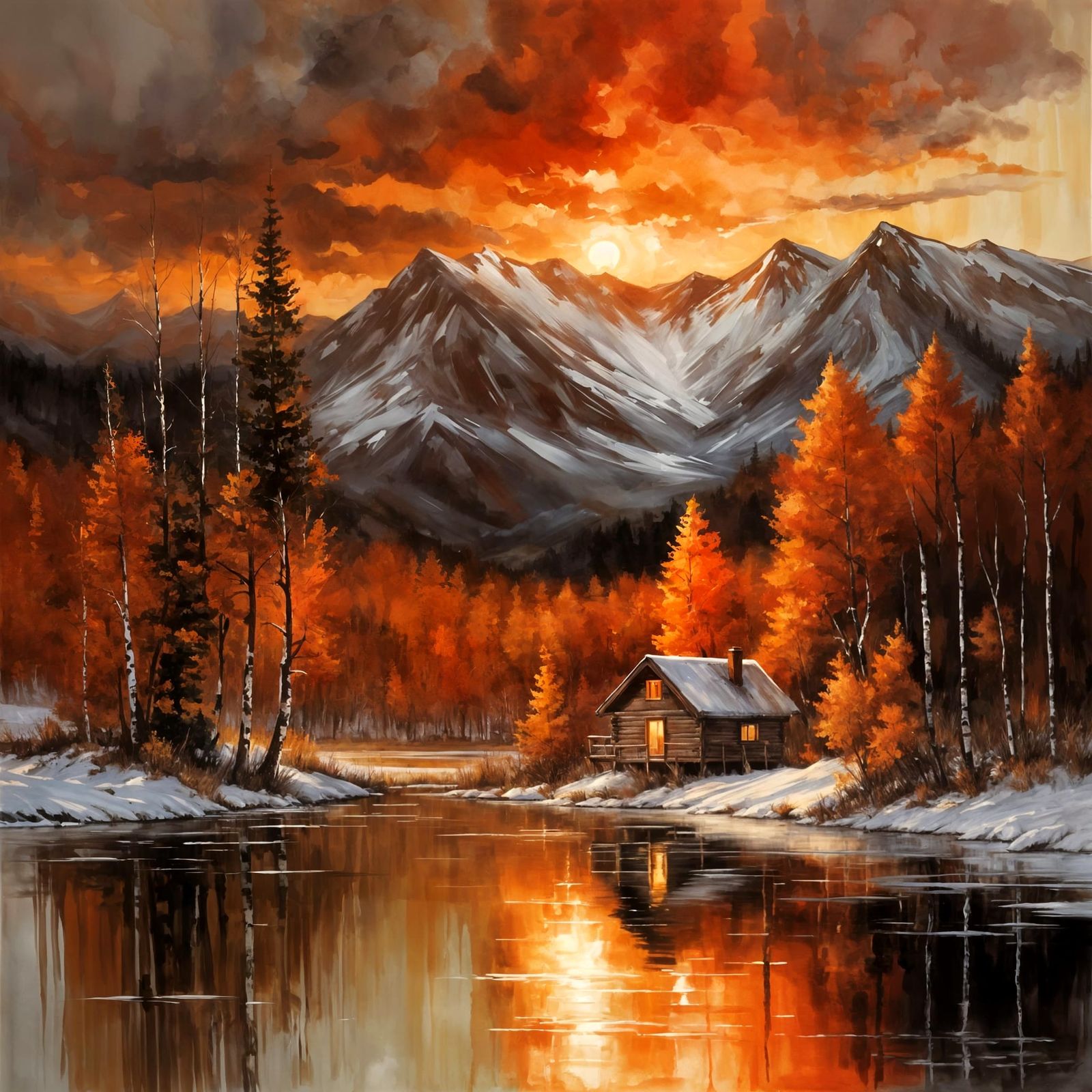 The Cabin by the Lake  by @Shywolf